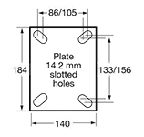 V series fork mount dimensions